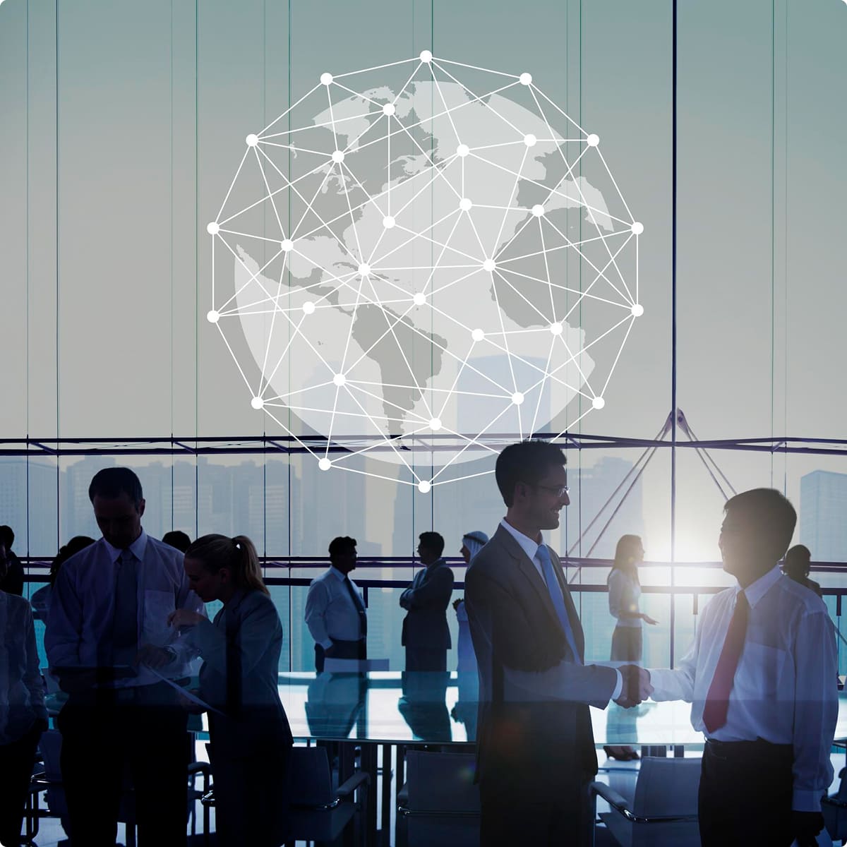 Silhouettes of Business Professionals