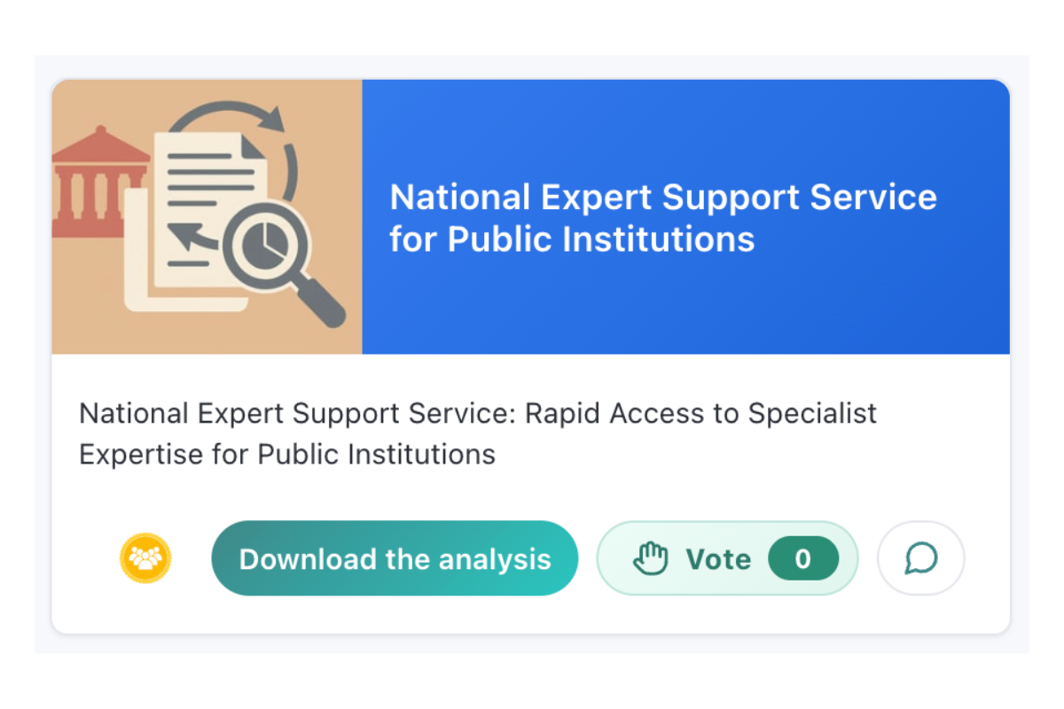 National Policy Proposal to Strengthen Public Sector Expertise