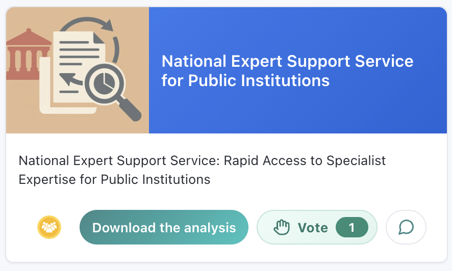 National Policy Proposal to Strengthen Public Sector Expertise